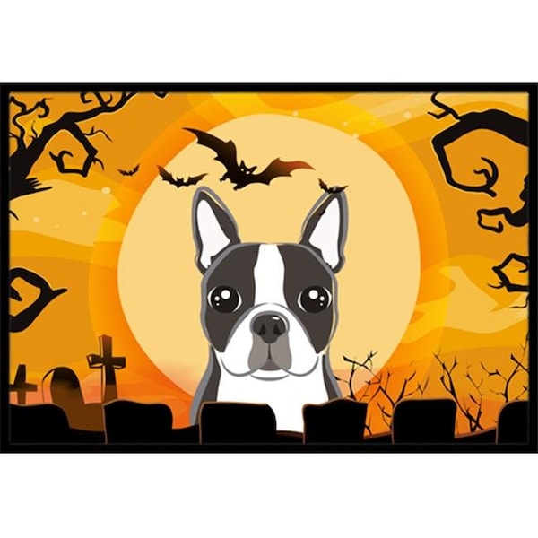 Carolines Treasures BB1761JMAT Halloween Boston Terrier Indoor & Outdoor Mat; 24 x 36 in. BB1761JMAT - main